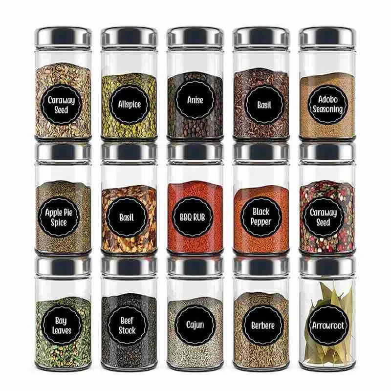 144pc Spice Jar Label Set - Household Organization Stickers