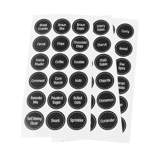 144pc Spice Jar Label Set - Household Organization Stickers