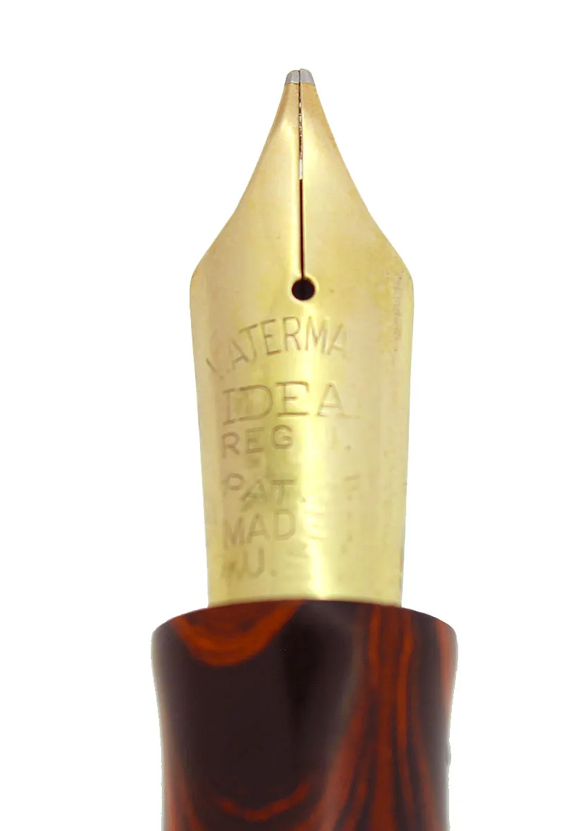 1920s WATERMAN #56 RED RIPPLE XF-BBB  FLEX NIB FOUNTAIN PEN RESTORED