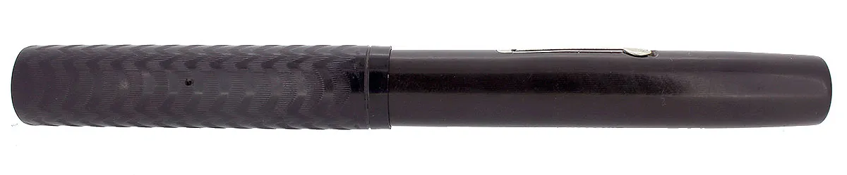 1920s WATERMAN 58 BLACK CHASED HARD RUBBER FOUNTAIN PEN #8 MANIFOLD NIB RESTORED