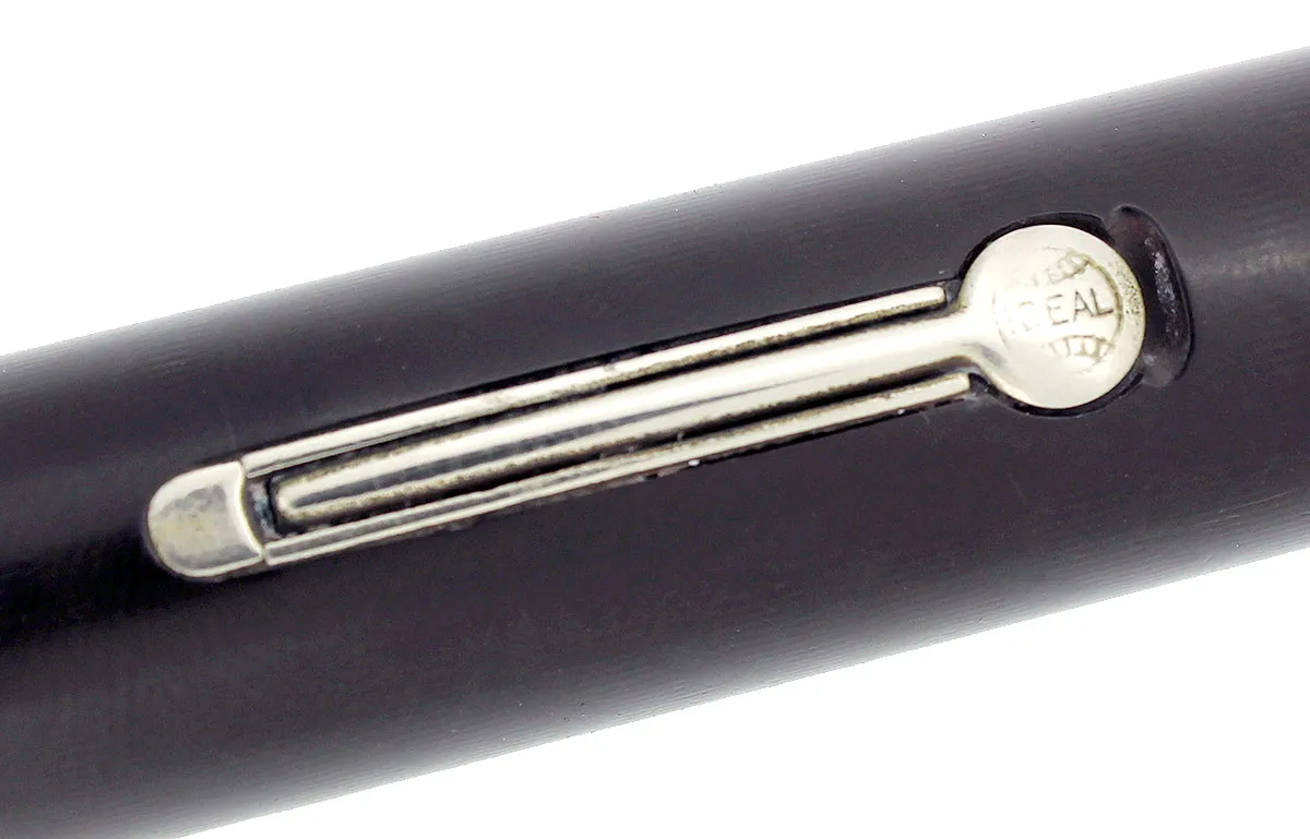 1920s WATERMAN 58 BLACK CHASED HARD RUBBER FOUNTAIN PEN #8 MANIFOLD NIB RESTORED