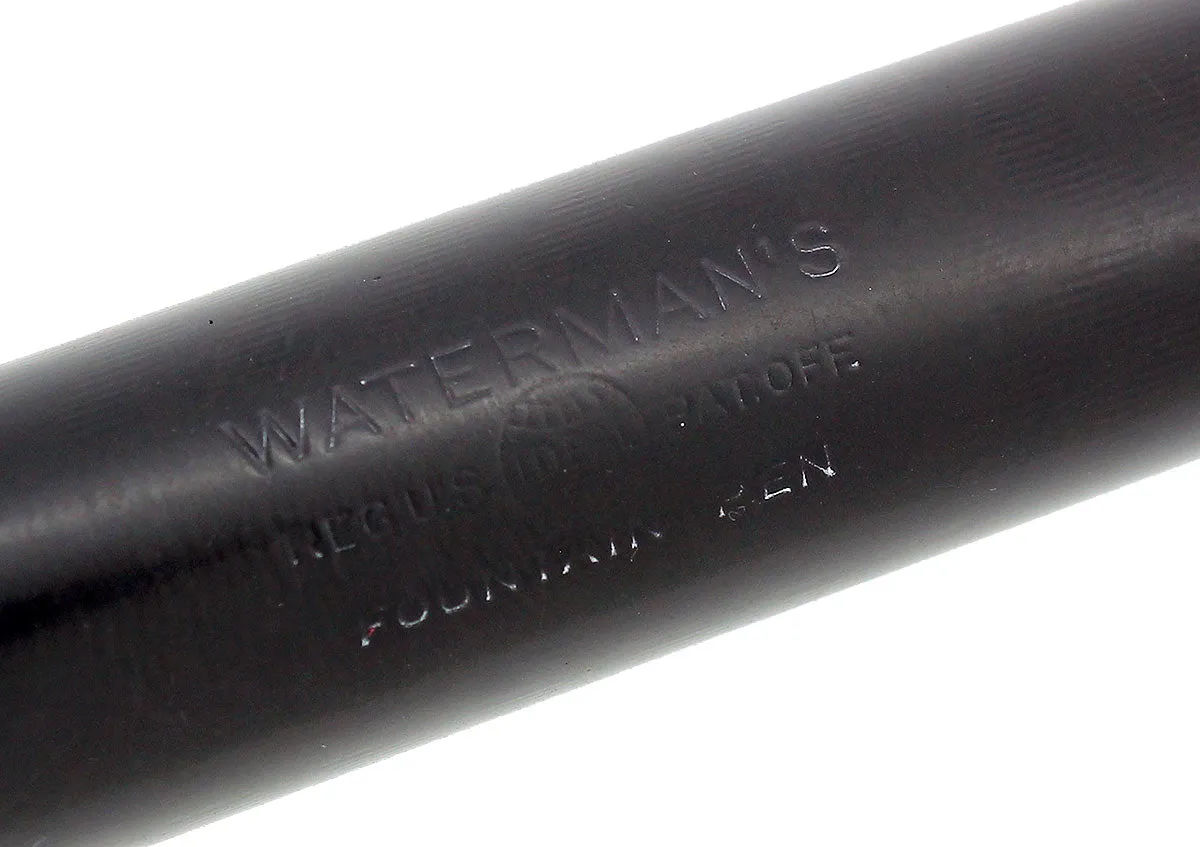 1920s WATERMAN 58 BLACK CHASED HARD RUBBER FOUNTAIN PEN #8 MANIFOLD NIB RESTORED