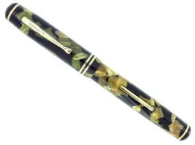 1930S CARTER'S STREAMLINE BLACK & PEARL FOUNTAIN PEN XF TO BBB FLEX NIB RESTORED