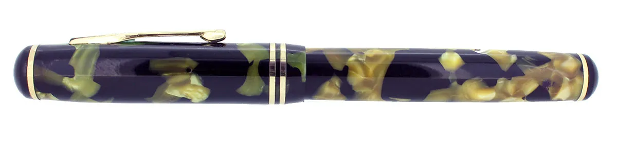 1930S CARTER'S STREAMLINE BLACK & PEARL FOUNTAIN PEN XF TO BBB FLEX NIB RESTORED