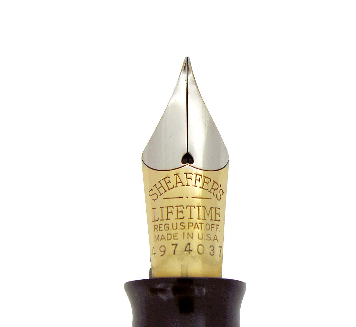 1936 SHEAFFER OVERSIZE GOLDEN PEARL BALANCE FOUNTAIN PEN RESTORED CONDITION