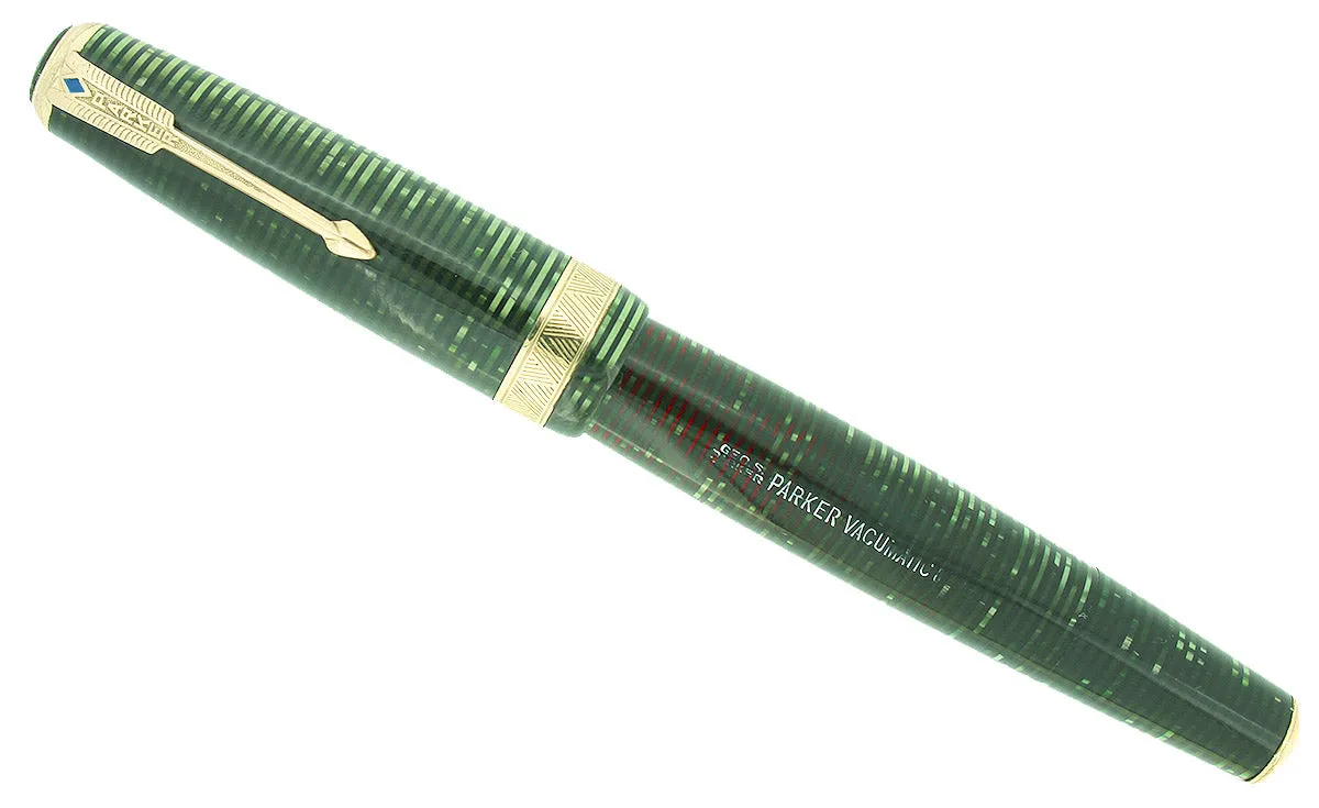 1939 PARKER EMERALD PEARL SENIOR MAXIMA VACUMATIC DJ FOUNTAIN PEN RESTORED
