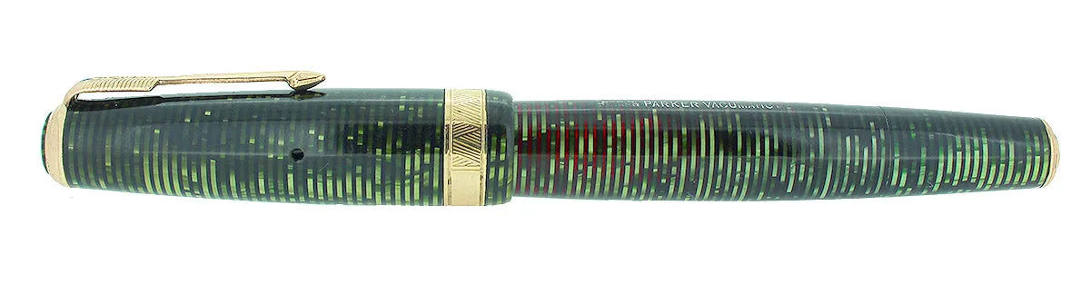 1939 PARKER EMERALD PEARL SENIOR MAXIMA VACUMATIC DJ FOUNTAIN PEN RESTORED
