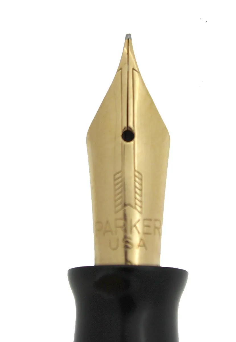1940 PARKER VACUMATIC GOLDEN PEARL DOUBLE JEWEL FOUNTAIN PEN RESTORED NEAR MINT