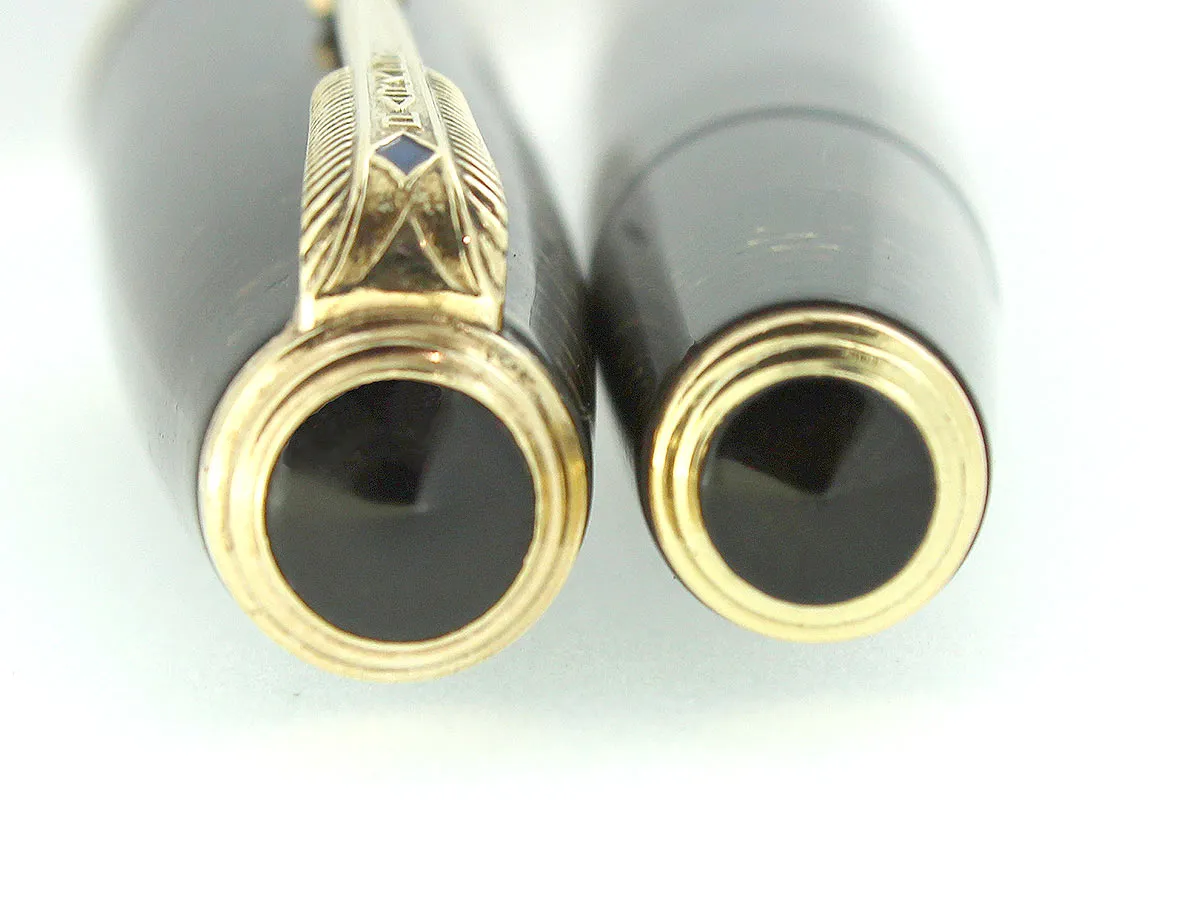 1940 PARKER VACUMATIC GOLDEN PEARL DOUBLE JEWEL FOUNTAIN PEN RESTORED NEAR MINT