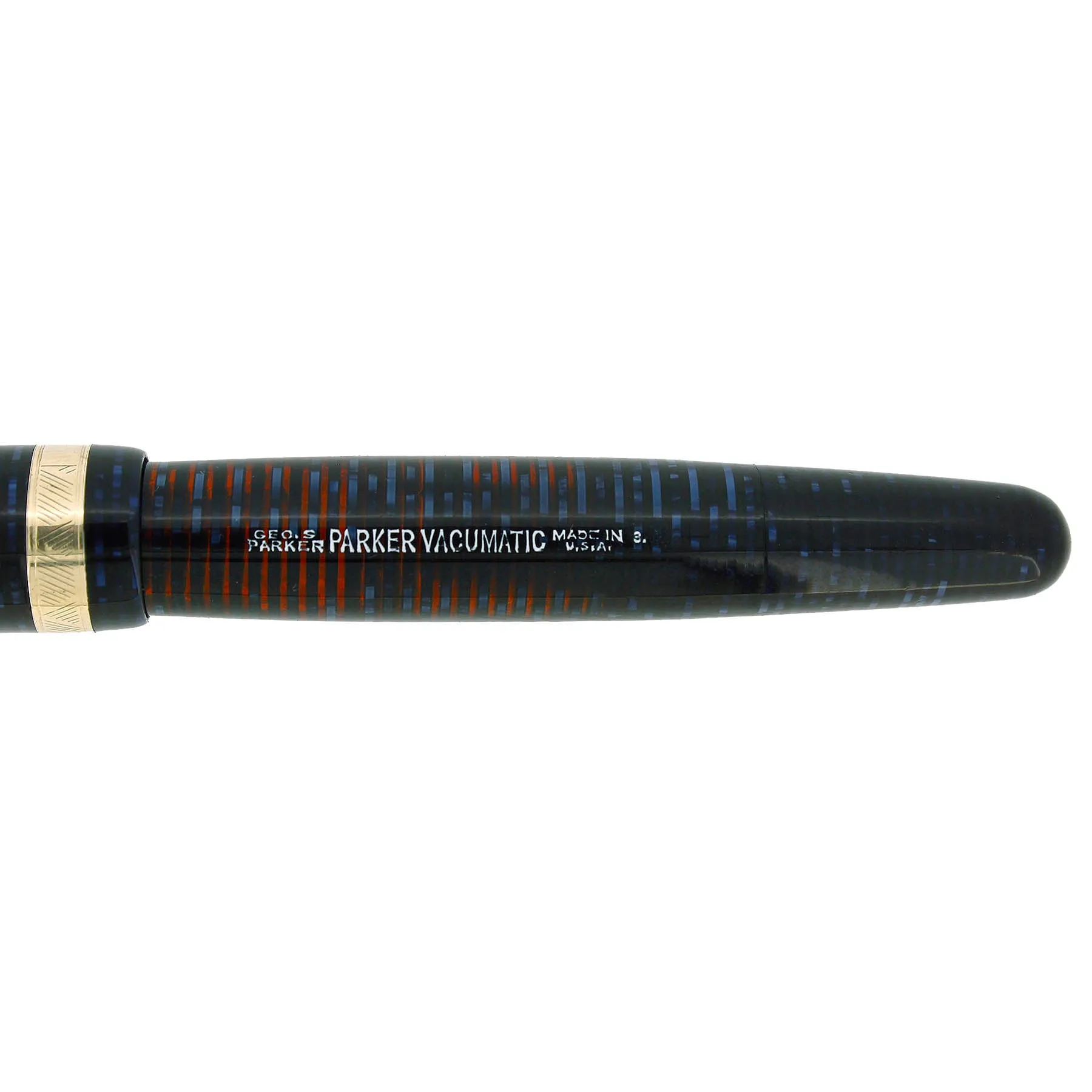 1943 PARKER VACUMATIC AZURE PEARL SINGLE JEWEL MAJOR FOUNTAIN PEN RESTORED