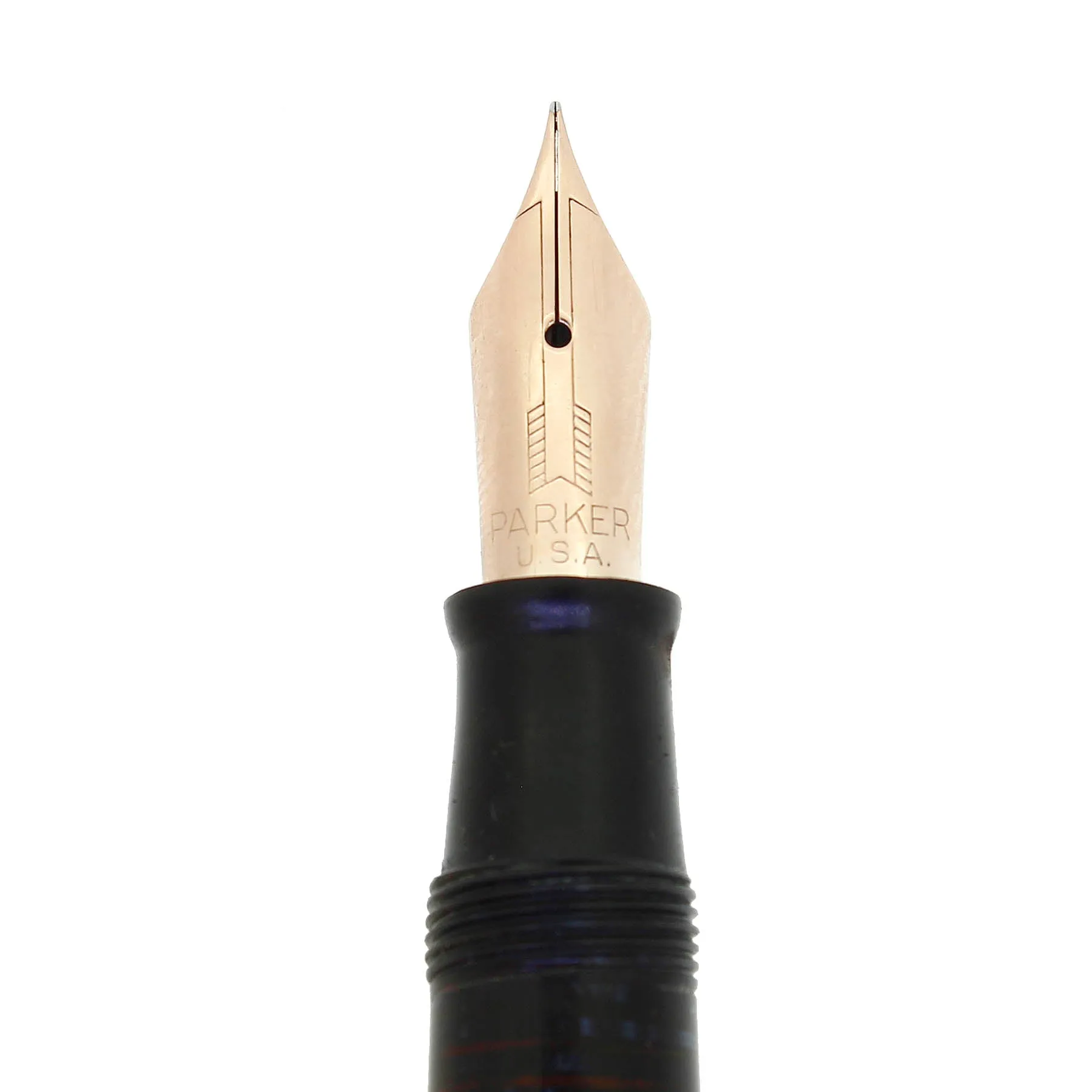 1943 PARKER VACUMATIC AZURE PEARL SINGLE JEWEL MAJOR FOUNTAIN PEN RESTORED