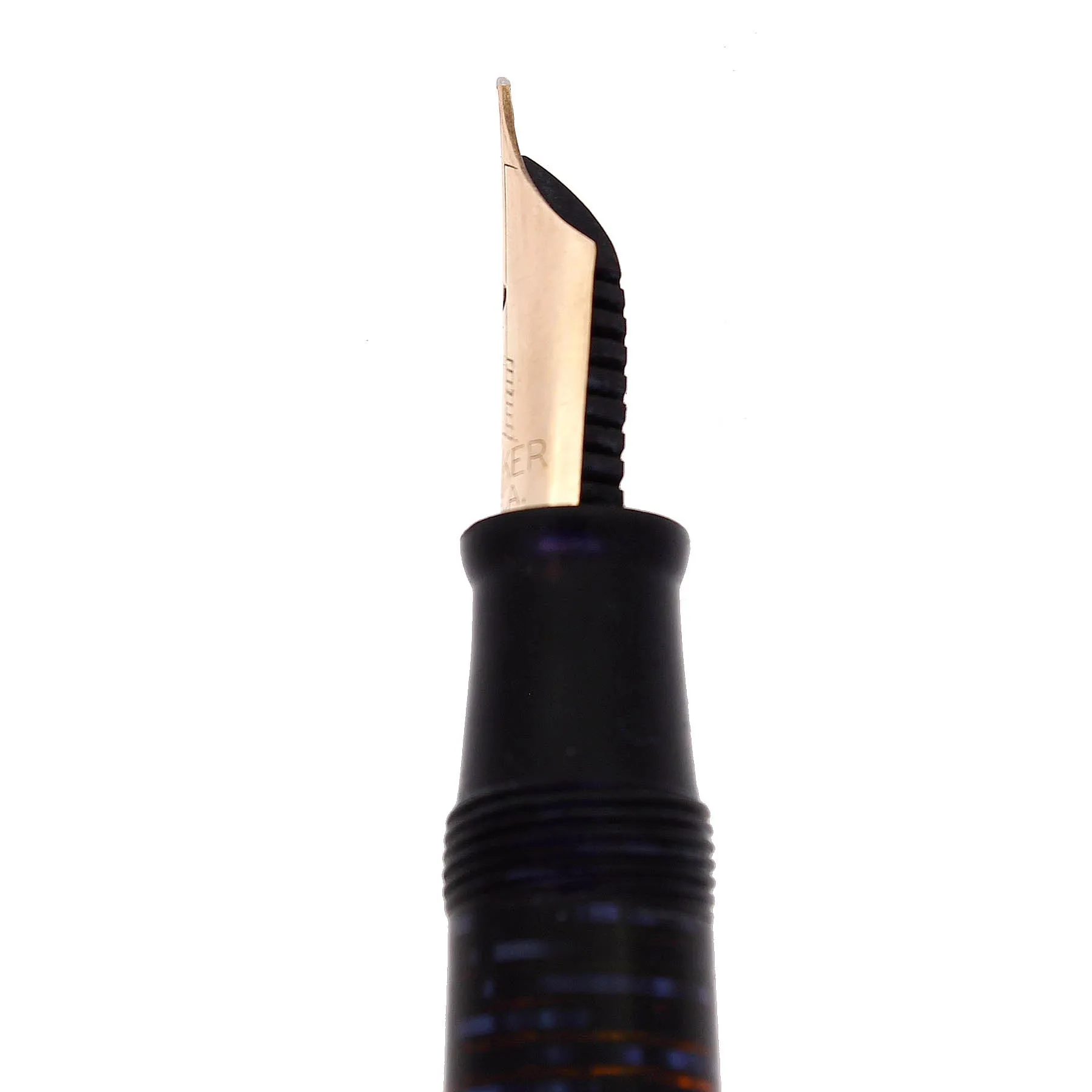 1943 PARKER VACUMATIC AZURE PEARL SINGLE JEWEL MAJOR FOUNTAIN PEN RESTORED
