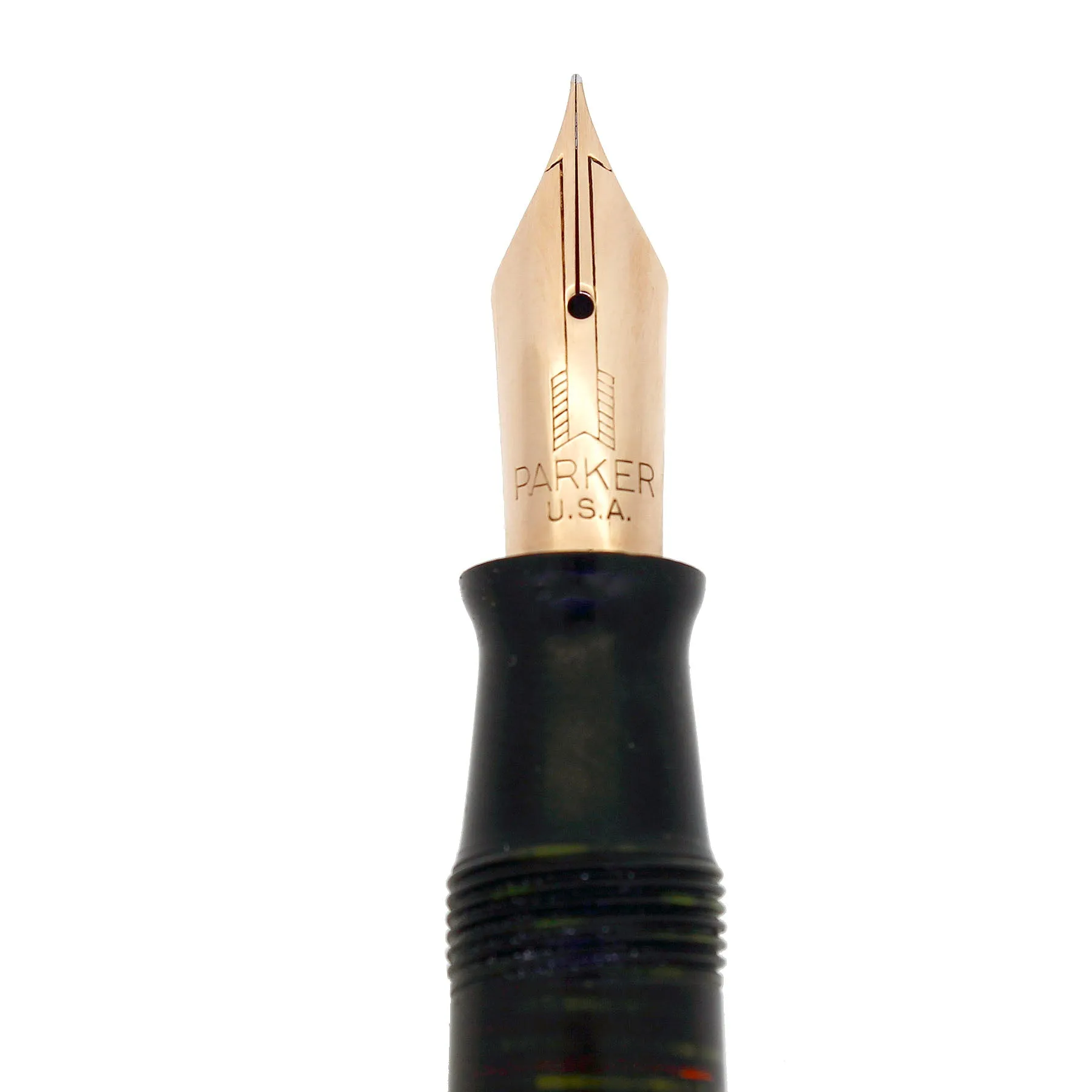 1944 PARKER VACUMATIC EMERALD PEARL SINGLE JEWEL FOUNTAIN PEN RESTORED