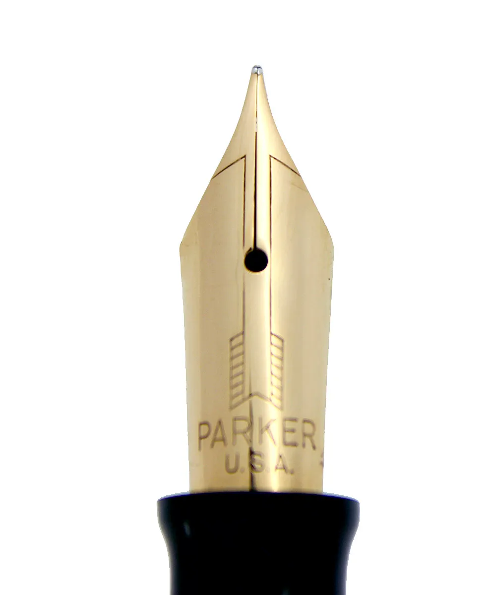 1946 PARKER EMERALD PEARL VACUMATIC MAJOR FOUNTAIN PEN RESTORED FABULOUS COLOR