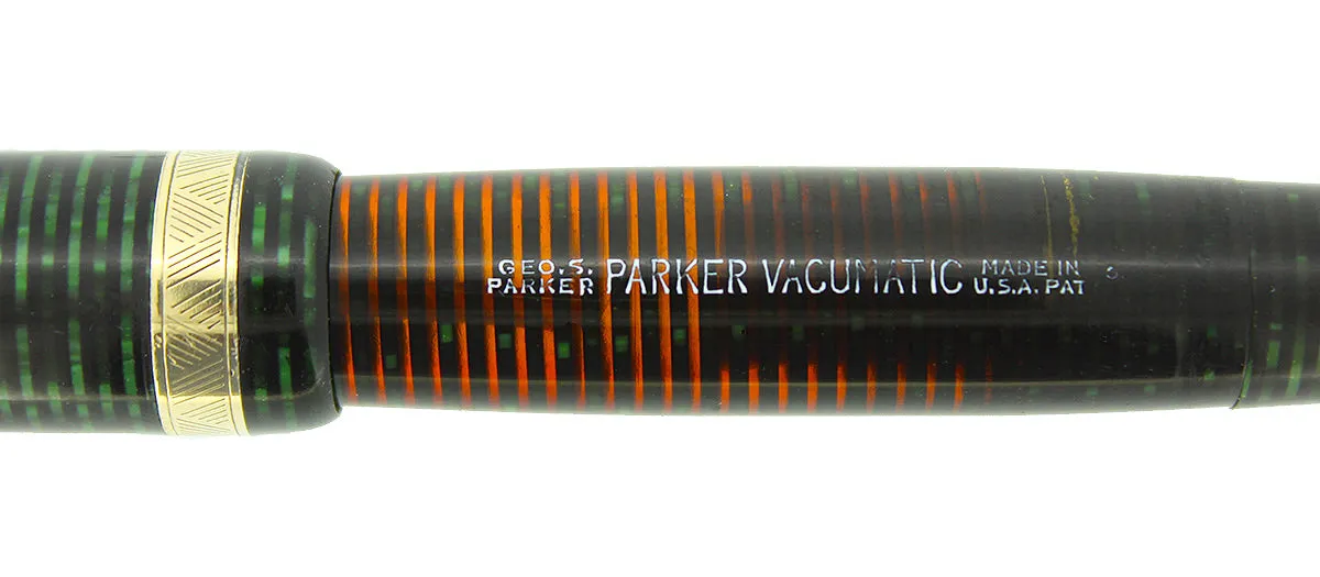 1946 PARKER EMERALD PEARL VACUMATIC MAJOR FOUNTAIN PEN RESTORED FABULOUS COLOR