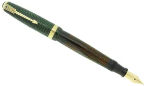 1946 PARKER EMERALD PEARL VACUMATIC MAJOR FOUNTAIN PEN RESTORED FABULOUS COLOR