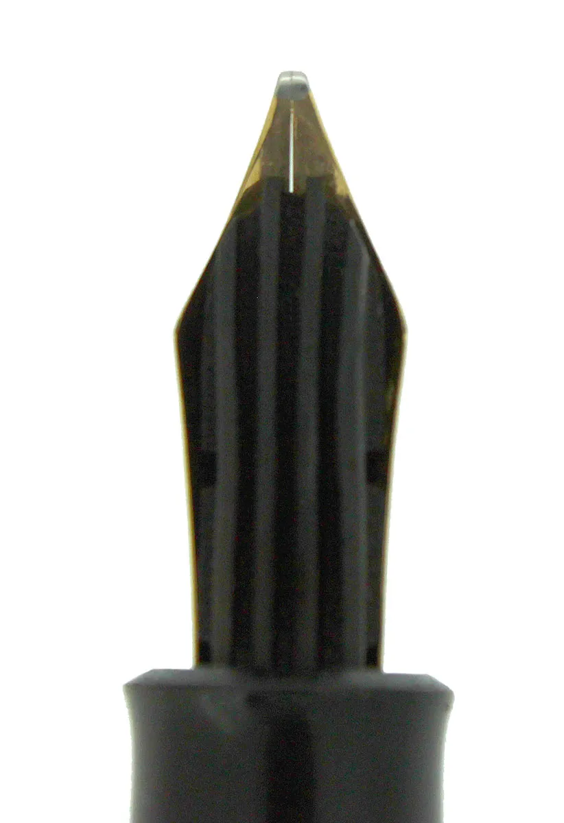 1950s PELIKAN 400NN FOUNTAIN PEN GREEN STRIATED CELLULOID B-BBB NIB RESTORED
