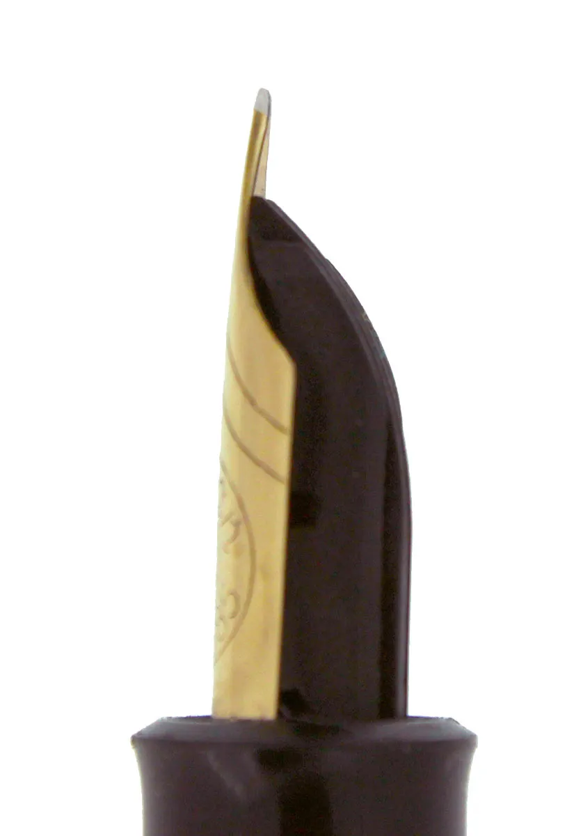 1950s PELIKAN 400NN FOUNTAIN PEN GREEN STRIATED CELLULOID B-BBB NIB RESTORED