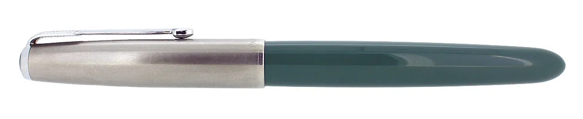 1951 PARKER 51 NAVY GREY AEROMETRIC SMOOTH FINE NIB FOUNTAIN PEN RESTORED