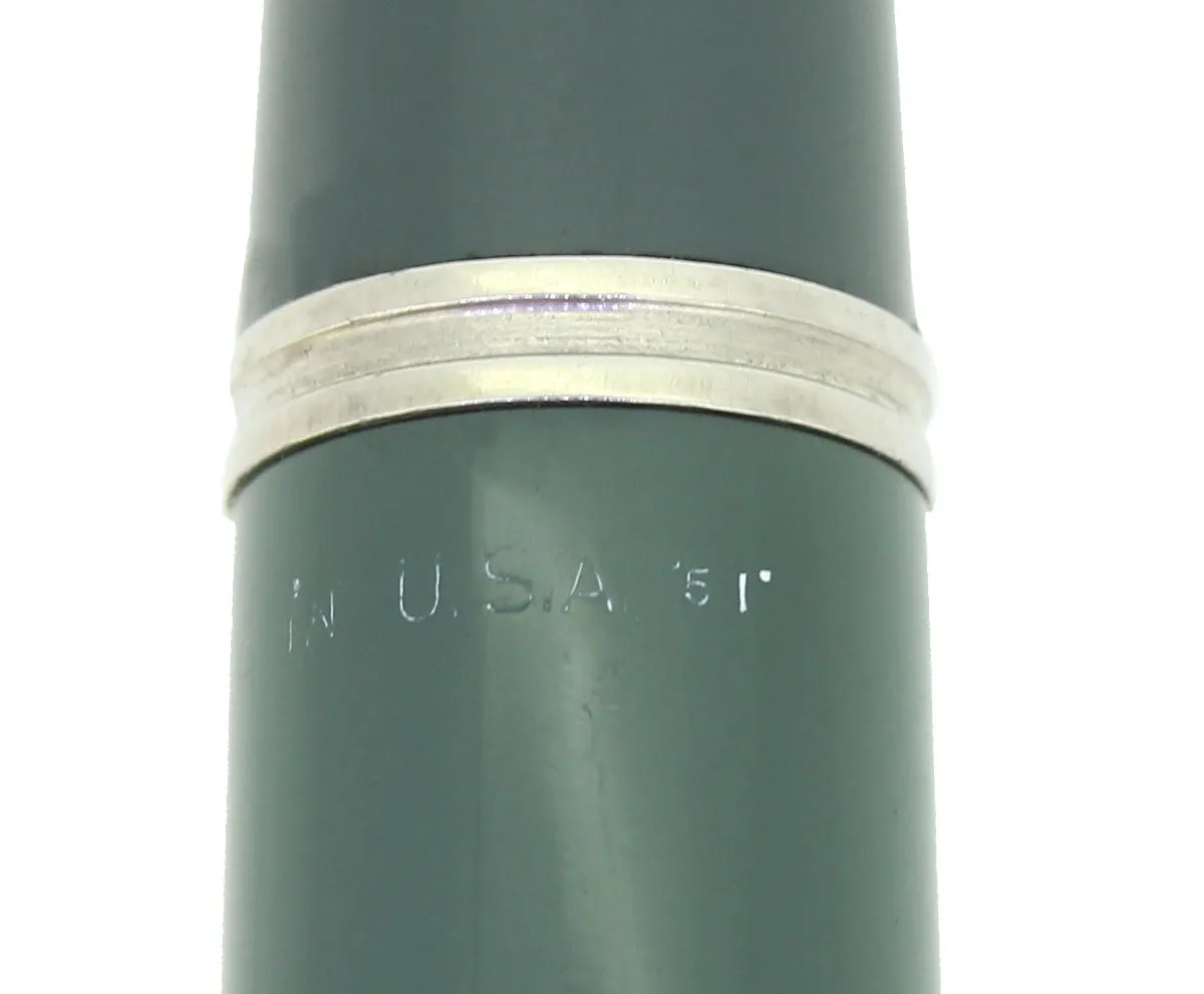1951 PARKER 51 NAVY GREY AEROMETRIC SMOOTH FINE NIB FOUNTAIN PEN RESTORED