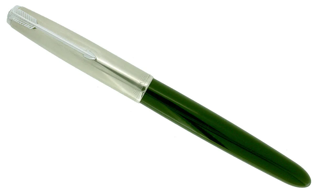 1952 PARKER 51 FOREST GREEN AEROMETRIC FOUNTAIN PEN MEDIUM NIB RESTORED