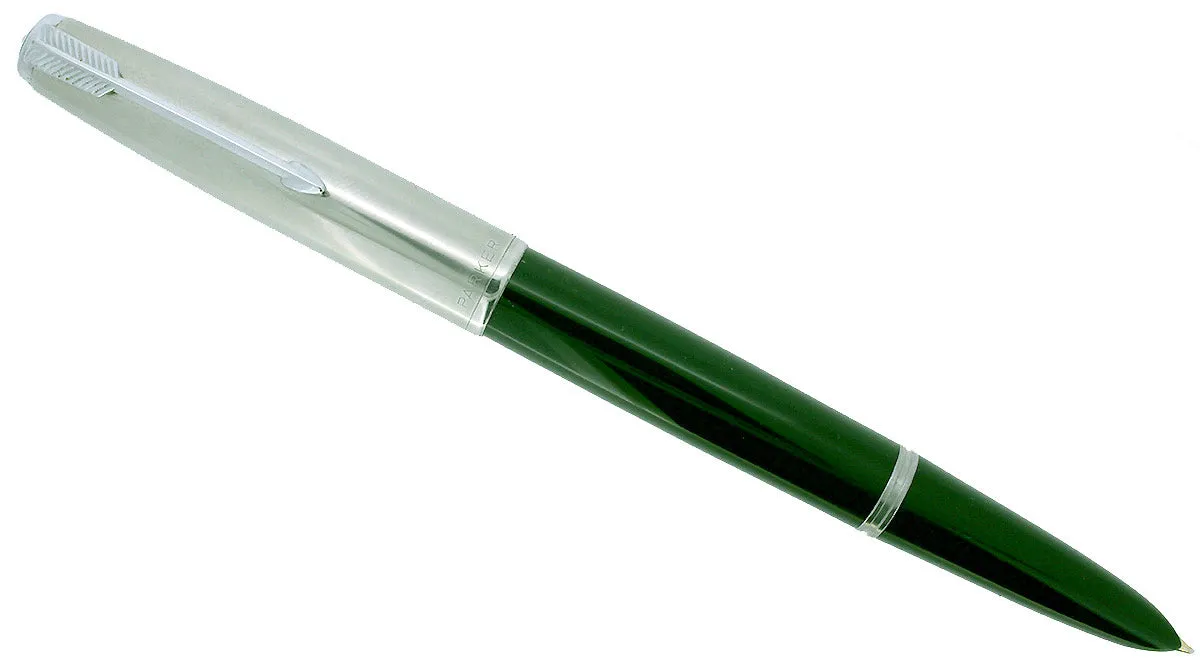 1952 PARKER 51 FOREST GREEN AEROMETRIC FOUNTAIN PEN MEDIUM NIB RESTORED