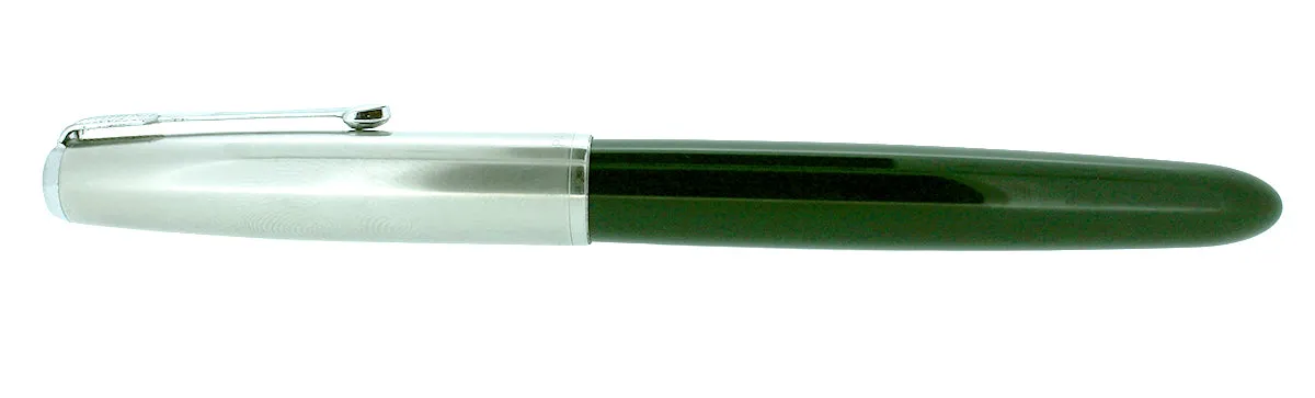 1952 PARKER 51 FOREST GREEN AEROMETRIC FOUNTAIN PEN MEDIUM NIB RESTORED