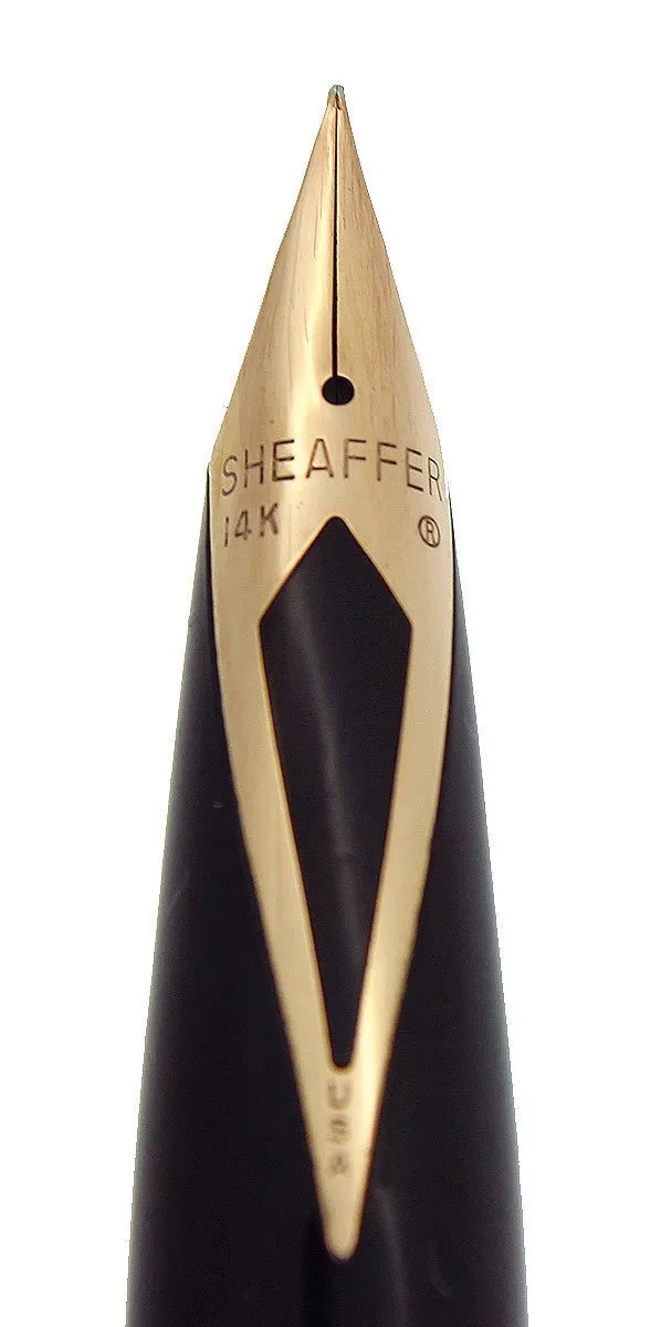 1970-71 SHEAFFER STERLING SILVER IMPERIAL TOUCHDOWN FILLER FOUNTAIN PEN DIAMOND DESIGN RESTORED