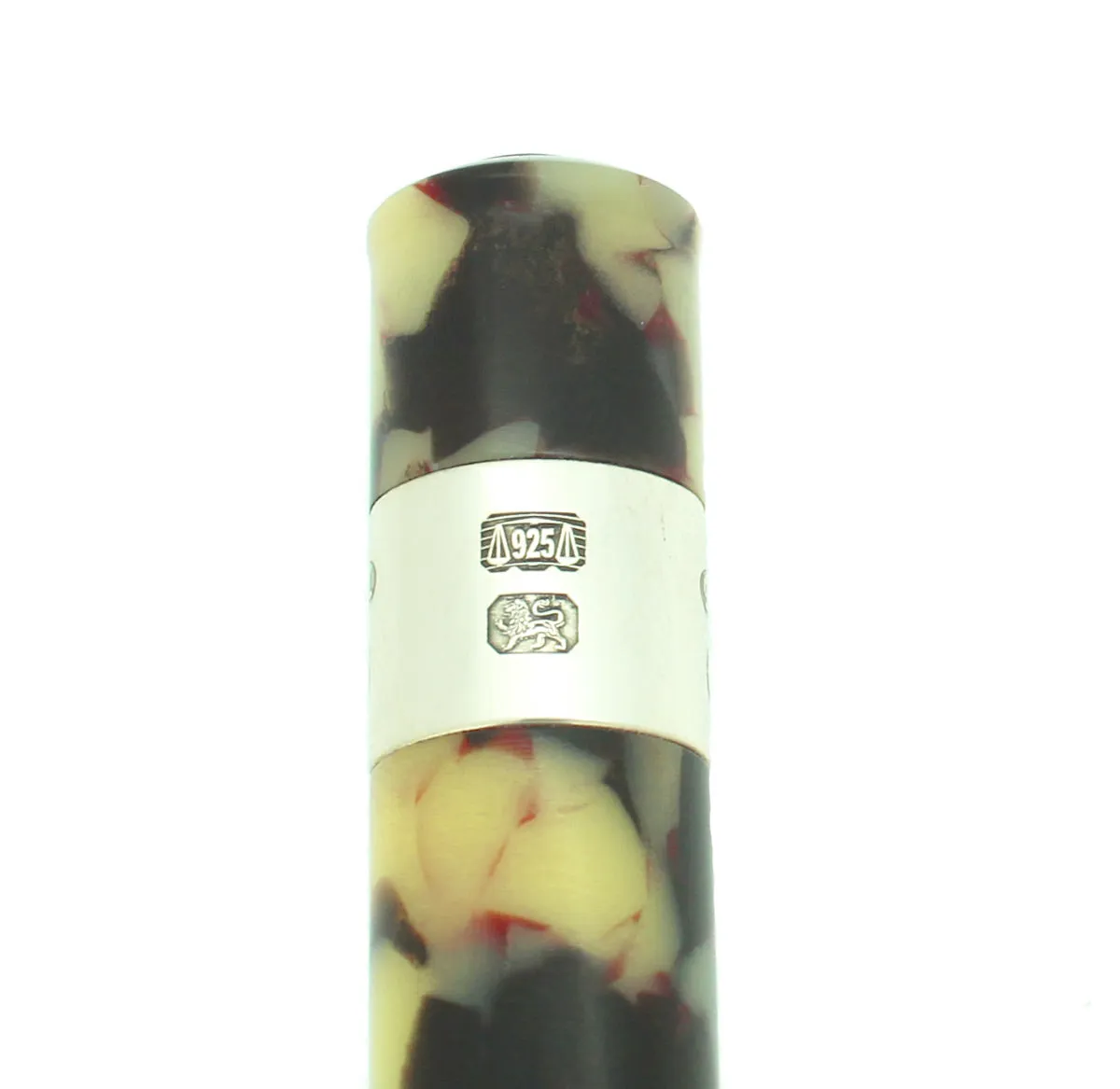 Mint Condition 2008 Yard-O-Led Astoria Sterling Silver Fountain Pen with Ebony Cream, Never Inked - NOS
