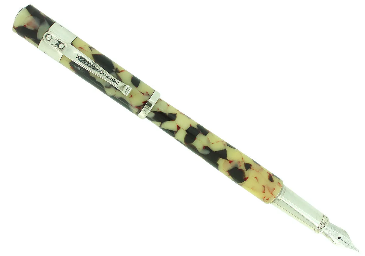 Mint Condition 2008 Yard-O-Led Astoria Sterling Silver Fountain Pen with Ebony Cream, Never Inked - NOS