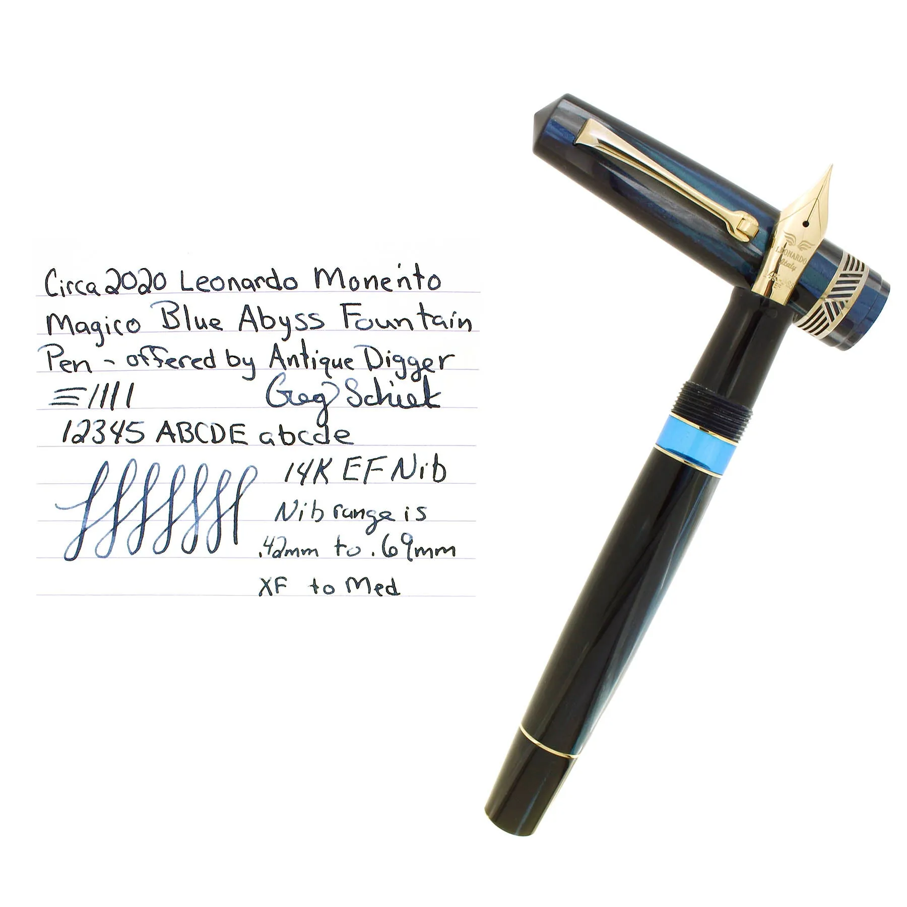 2020 LEONARDO MOMENTO MAGICO BLUE ABYSS SPECIAL EDITION FOUNTAIN PEN
