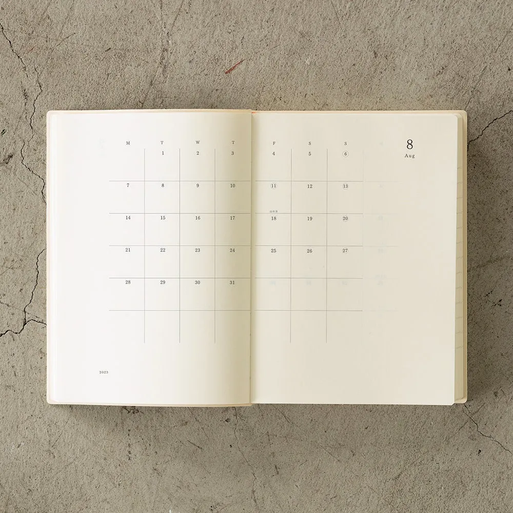 2024 A5 Midori ONE DAY Per PAGE Planner One Day Per Page "Lay Flat" Monthly Blocks & Timed Pages | 415 Pages