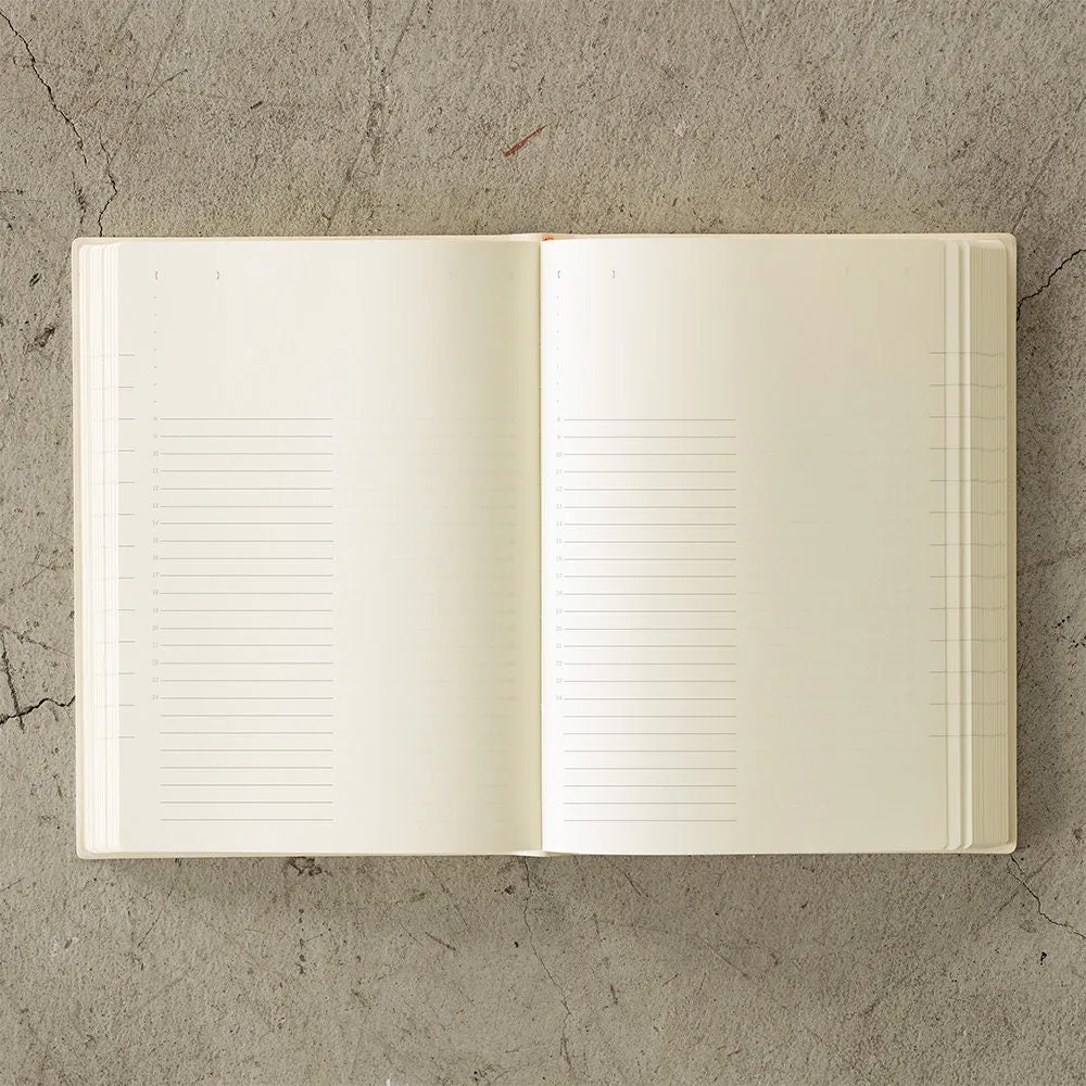 2024 A5 Midori ONE DAY Per PAGE Planner One Day Per Page "Lay Flat" Monthly Blocks & Timed Pages | 415 Pages