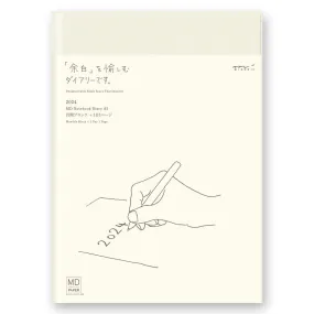 2024 A5 Midori ONE DAY Per PAGE Planner One Day Per Page "Lay Flat" Monthly Blocks & Timed Pages | 415 Pages