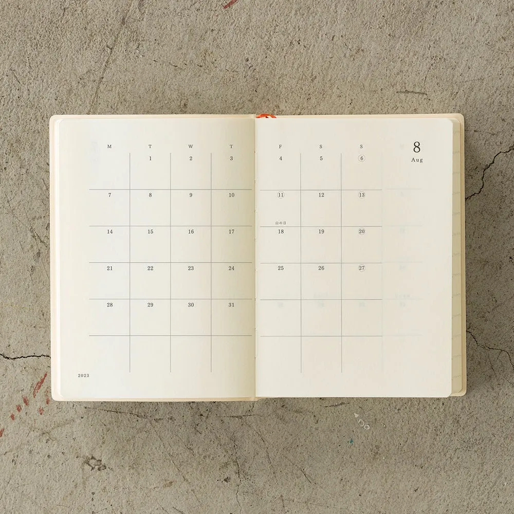 2024 A6 Midori ONE DAY Per PAGE Planner One Day Per Page "Lay Flat" Monthly Blocks & Timed Pages | 415 Pages
