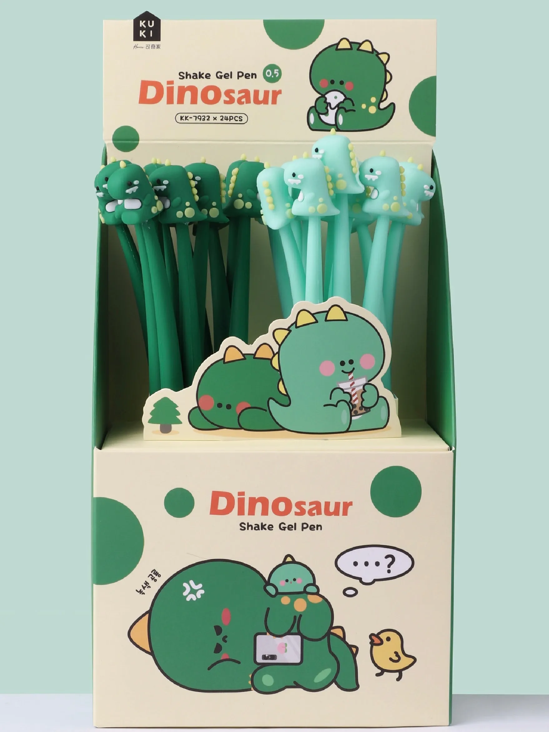 22492 DINOSAUR WIGGLE GEL PEN-24