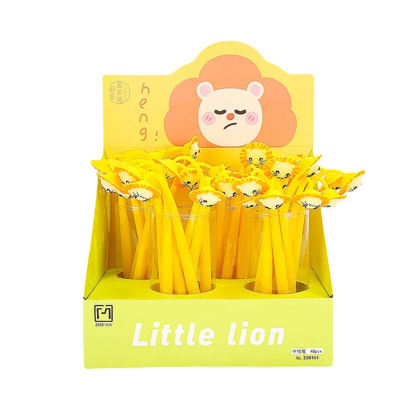 22550 LITTLE LION FLOWER GEL PEN-48
