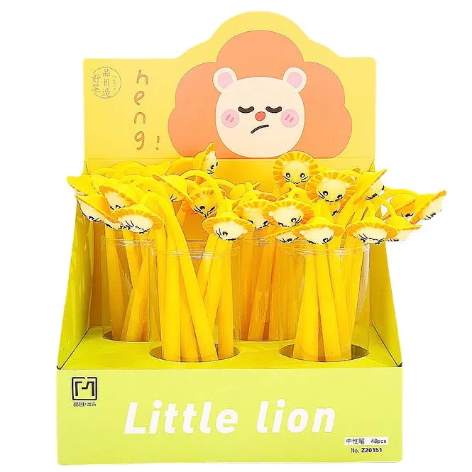 22550 LITTLE LION FLOWER GEL PEN-48