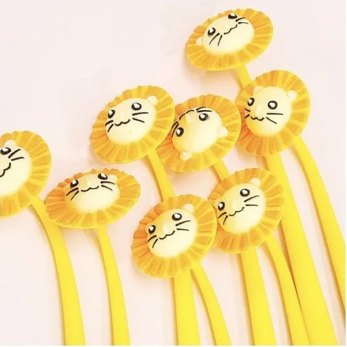 22550 LITTLE LION FLOWER GEL PEN-48