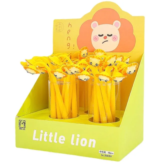 22550 LITTLE LION FLOWER GEL PEN-48