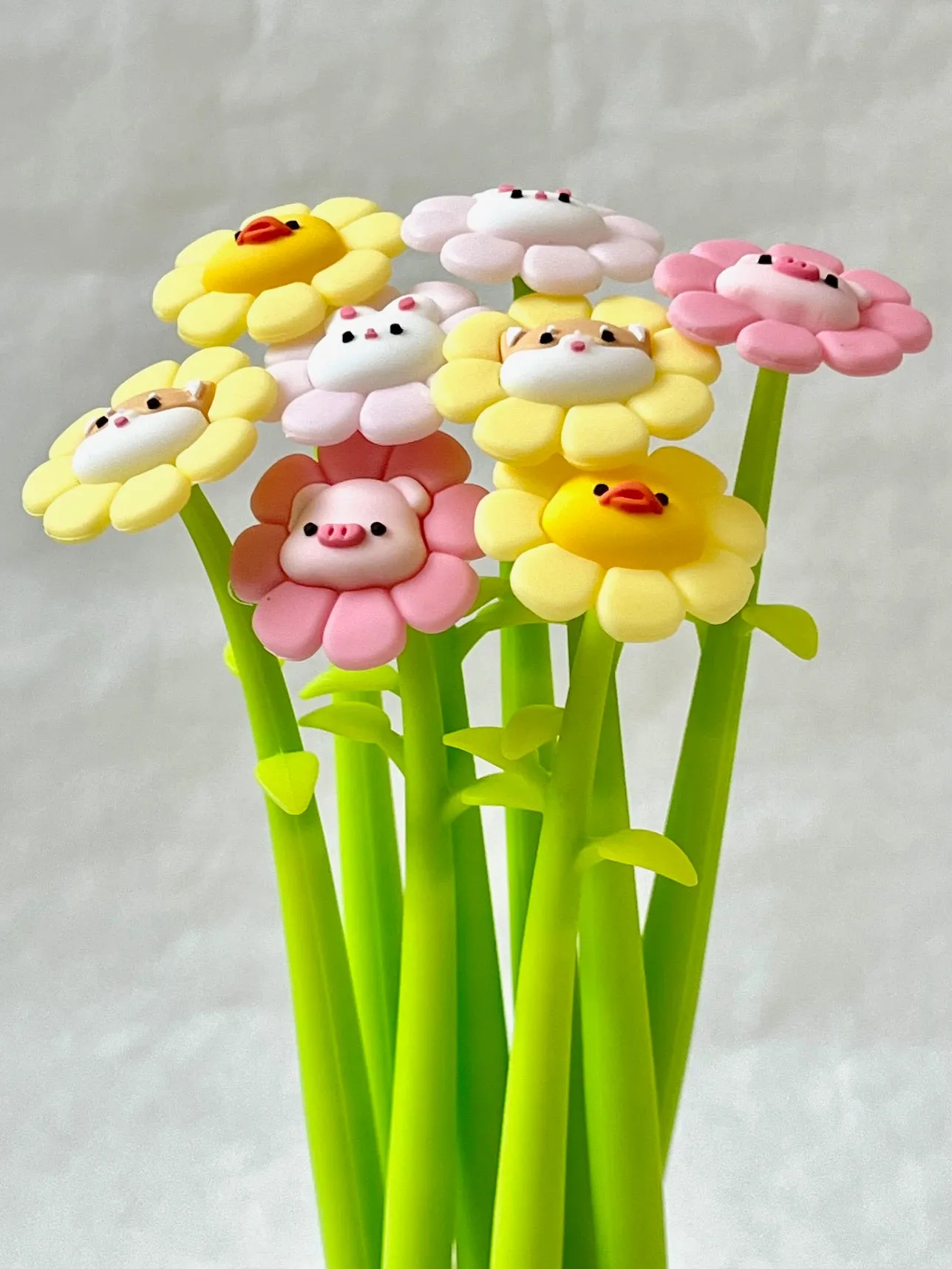 22593 FLOWERING ANIMALS GEL PEN-48