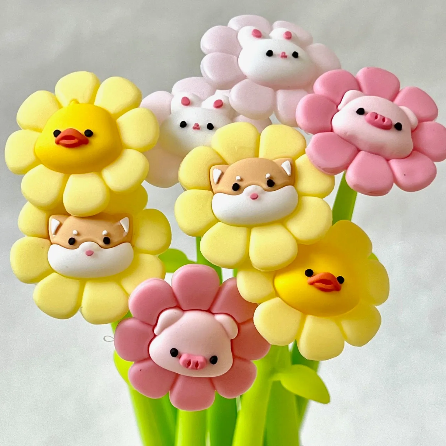 22593 FLOWERING ANIMALS GEL PEN-48