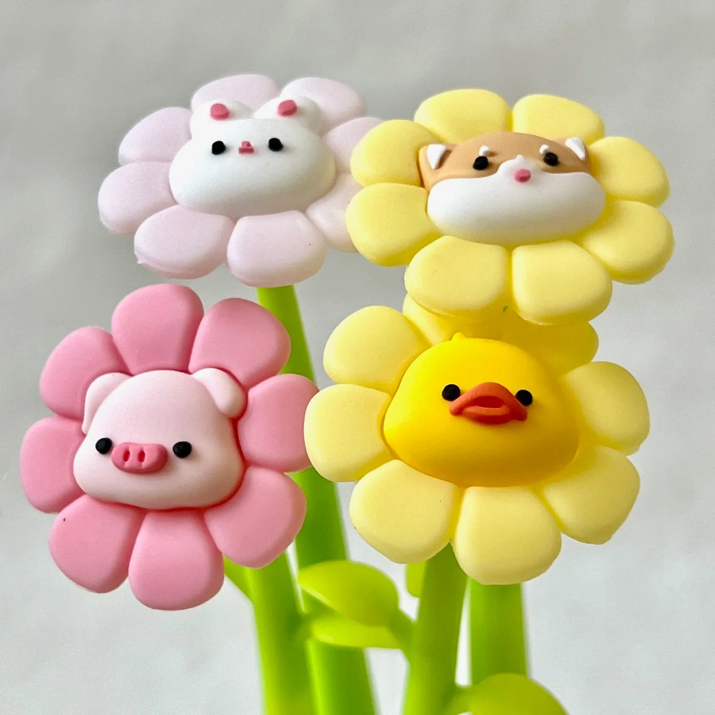 22593 FLOWERING ANIMALS GEL PEN-48