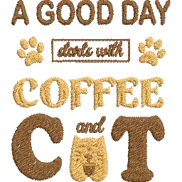 A-Good-Day-Starts - Embroidery Design