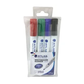 Atlas Bullet Whiteboard Marker Chisel Tip Pack