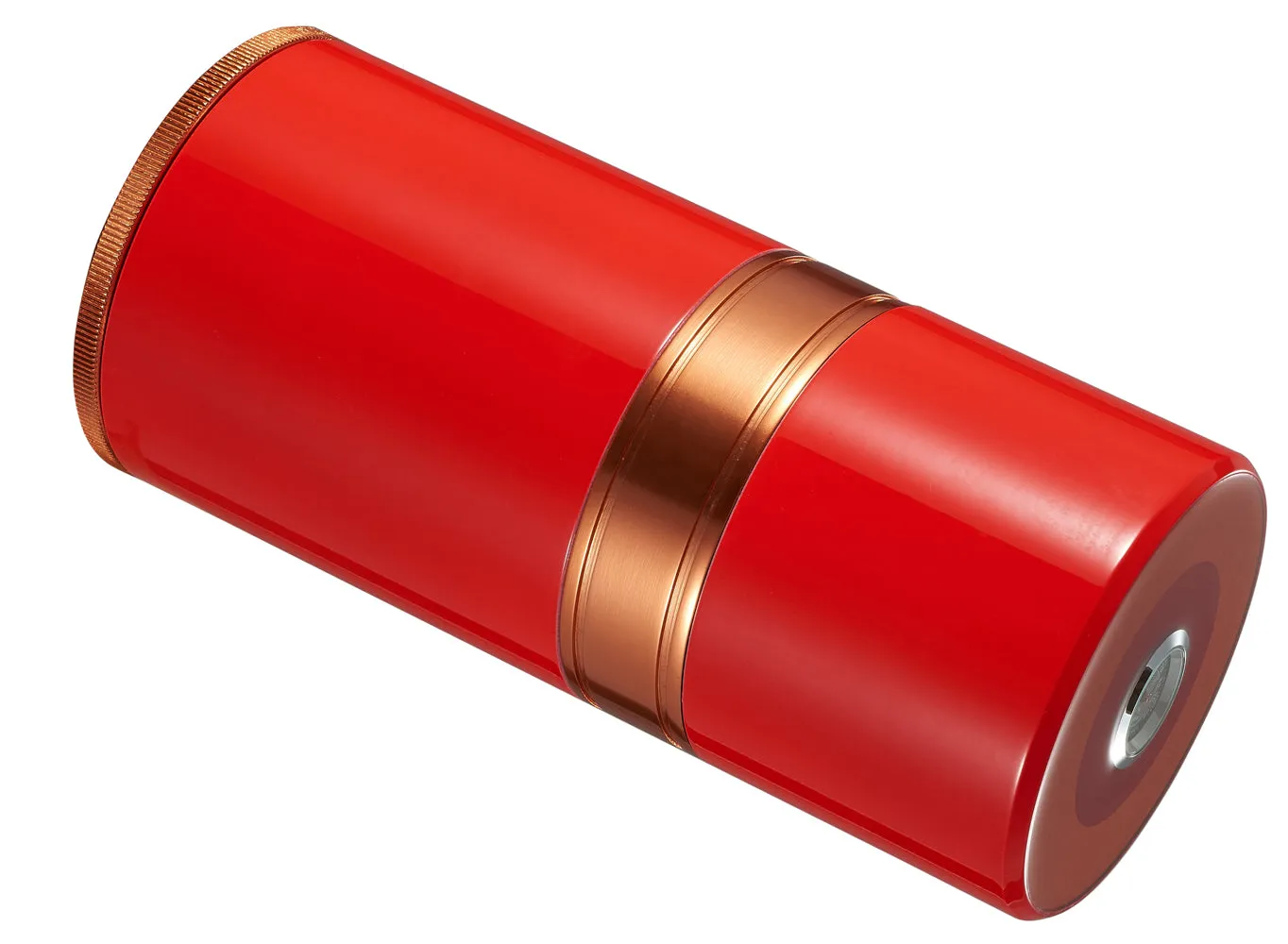 Big Joe Red Lacquer & Copper Cigar Travel Humidor