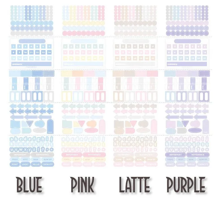 BLUE PLANWITH Label Stickers Dot Stickers Square Stickers Bar Stickers Circle Stickers Index Tabs Index Stickers
