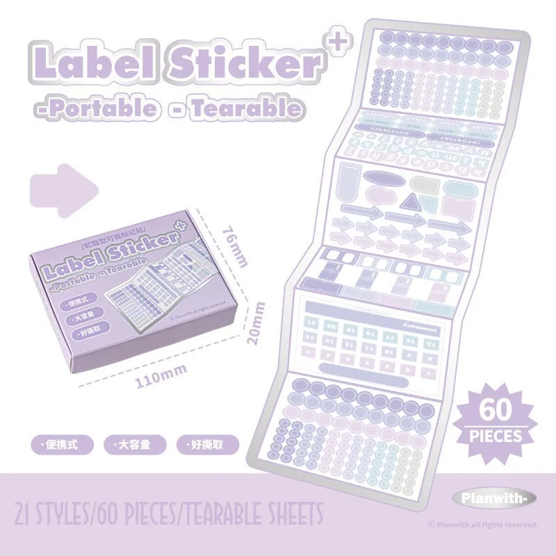 BLUE PLANWITH Label Stickers Dot Stickers Square Stickers Bar Stickers Circle Stickers Index Tabs Index Stickers