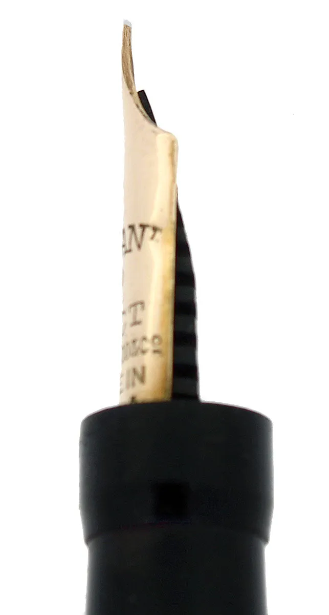 C1918 MABIE TODD SWAN MILITARY SAFETY BLACK CHASED HR INK TABLET FOUNTAIN PEN