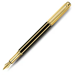 Caran d'Ache Varius China Black Gold Plated Fountain Pen